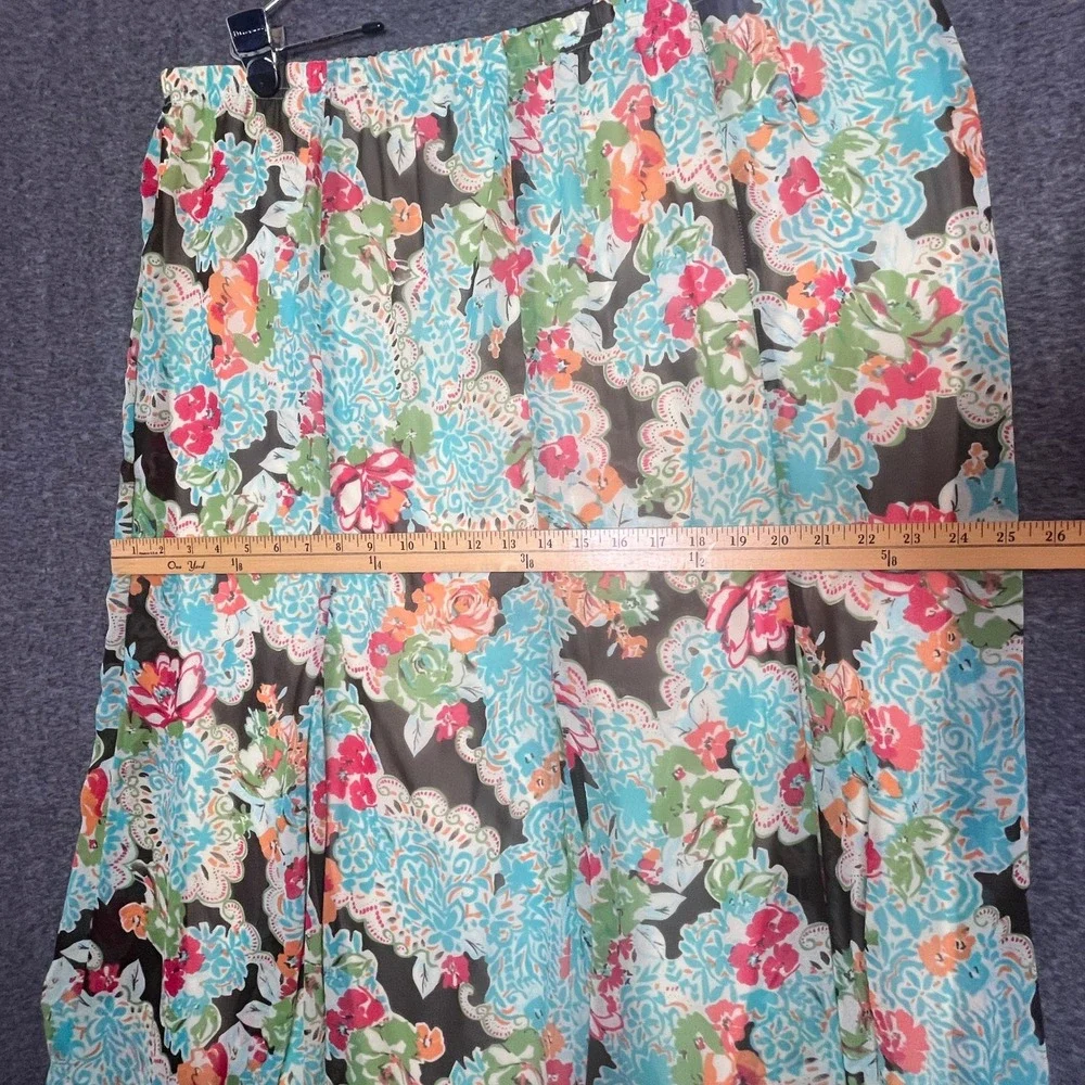 Cato Woman Floral Maxi Skirt Womens 22/24W Boho Cottagecore Flowy Pull On Summer